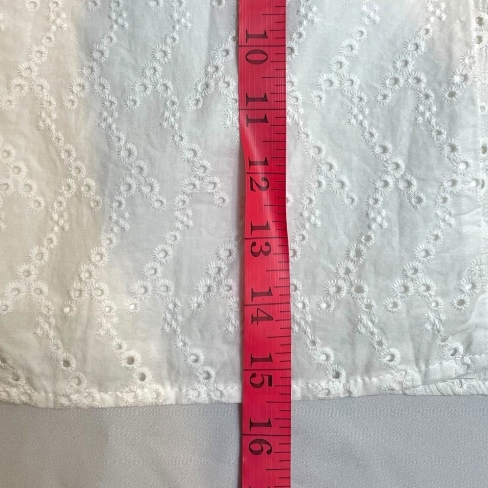 White Cotton Eyelet Skirt - Picture 10 of 10